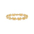 thumbnail image 1 of Gem & Harmony 14K Yellow Gold Polished Charm Butterfly Bracelet (7.00 inches) for Women, 1 of 5