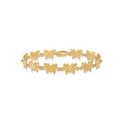 Gem & Harmony 14K Yellow Gold Polished Charm Butterfly Bracelet 7.00 inches for Women