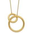 thumbnail image 1 of 14K Yellow Gold Polished Circles with 2 Inch Extender Necklace - 17"- Made In Italy Chain, 1 of 7