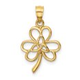 thumbnail image 1 of 14K Yellow Gold Polished Clover Pendant, 1 of 7