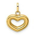 thumbnail image 1 of 14K Yellow Gold Polished Cut-Out Puffed Heart Charm Pendant, 1 of 7