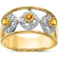 thumbnail image 1 of 14K Yellow Gold Polished Diamond And Citrine Squares Ringsize 7 - Jbsp, 1 of 5