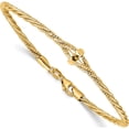 thumbnail image 1 of 14K Yellow Gold Polished Diamond-Cut Twisted Bracelet Made In Italy fb1883-7.5, 1 of 5