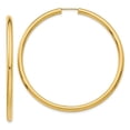 thumbnail image 1 of 14K Yellow Gold Polished Endless Tube Hoop Earrings, 1 of 1