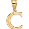 thumbnail image 1 of 14K Yellow Gold Polished Etched Letter C Initial Pendant(Length 20) - Jbsp, 1 of 5