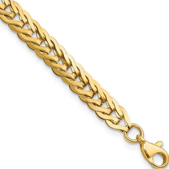 14K Yellow Gold Polished Fancy Link 7.5In Bracelet (7.5 X 5.3) Made In Turkey fb1962-7.5
