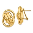 thumbnail image 1 of 14K Yellow Gold Polished Fancy Omega Back Post Earrings, 1 of 5