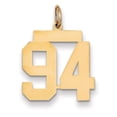 thumbnail image 1 of 14K Yellow Gold Polished Finish Medium Size Number 94 Charm Pendant, 1 of 2