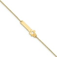 thumbnail image 1 of 14K Yellow Gold Polished Flower with 1 In Extender Children's Id Bracelet, 1 of 3