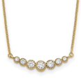 thumbnail image 1 of 14K Yellow Gold Polished Graduated Round CZ 17 in. Necklace, 1 of 1