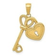 thumbnail image 1 of 14K Yellow Gold Polished Heart Key & Lock Charm, 1 of 1