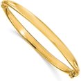 thumbnail image 1 of 14K Yellow Gold Polished Hinged Bangle- Made In Italy, 1 of 6