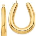thumbnail image 1 of 14K Yellow Gold Polished Hollow Hoop Earring Jackets (37 X 7) Made In Puerto Rico s1384, 1 of 5