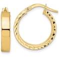 thumbnail image 1 of 14K Yellow Gold Polished Hoop Earrings - 18.54mm- Made In Italy, 1 of 6