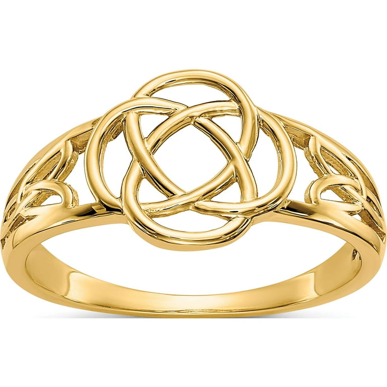 14k Yellow Gold Polished Ladies Celtic Knot Ring 14k Yellow Gold Polished Ladies Celtic Knot Ring