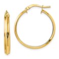 thumbnail image 1 of 14K Yellow Gold Polished Large 3 mm Hoop Earrings, 1 of 1