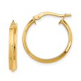 thumbnail image 1 of 14K Yellow Gold Polished Medium 3 mm Hoop Earrings, 1 of 1