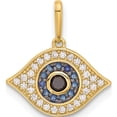 thumbnail image 1 of 14K Yellow Gold Polished Multi-Color Cz Evil Eye Pendant (Width 14.3) (Length 16) - Jbsp, 1 of 5