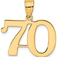 thumbnail image 1 of 14K Yellow Gold Polished Number 70 Pendant - Jbsp, 1 of 5