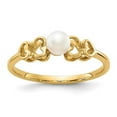thumbnail image 1 of 14K Yellow Gold Polished Pearl Ring Mounting - Size 5.5, 1 of 1