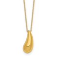 thumbnail image 1 of 14K Yellow Gold Polished Puffed Teardrop 18 in. Necklace, 1 of 1