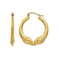 thumbnail image 1 of Gem & Harmony 14K Yellow Gold Polished Ram Hoop Earrings for Women, 1 of 5