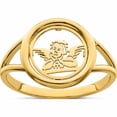thumbnail image 1 of 14K Yellow Gold Polished Raphael Angel In Circle Ring (Size 7) Made Turkey -Jewelry By Sweet Pea, 1 of 1