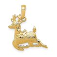 thumbnail image 1 of 14K Yellow Gold Polished Reindeer Pendant, 1 of 1