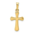 thumbnail image 1 of 14K Yellow Gold Polished Rounded Cross Pendant, 1 of 1