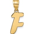 thumbnail image 1 of 14K Yellow Gold Polished Script Letter F Initial Pendant - Jbsp, 1 of 5