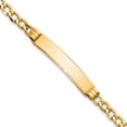 thumbnail image 1 of 14K Yellow Gold Polished Semi-Solid Cuban Id Bracelet (7 X 7) Made In United States dcid133-7, 1 of 5