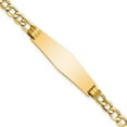 thumbnail image 1 of 14K Yellow Gold Polished Semi-Solid Soft Diamond Shape Cuban ID 8 in. Bracelet, 1 of 1