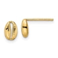 thumbnail image 1 of 14K Yellow Gold Polished Shell Post Earrings, 1 of 1