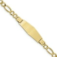 thumbnail image 1 of 14K Yellow Gold Polished Soft Diamond Shape ID with Semi-SolSoft Diamond Shape ID Figar, 1 of 6