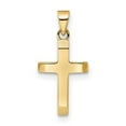 thumbnail image 1 of 14K Yellow Gold Polished Tapered Ends Hollow Cross Pendant, 1 of 1