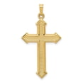 thumbnail image 1 of 14K Yellow Gold Polished Textured Passion Cross Pendant, 1 of 1