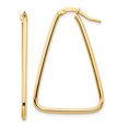 thumbnail image 1 of 14K Yellow Gold Polished Triangle Dangle Hoop Earrings, 1 of 5