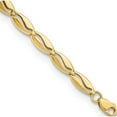 thumbnail image 1 of 14K Yellow Gold Polished Wavy Link 7.5In Bracelet Made In Turkey fb1910-7.5, 1 of 5