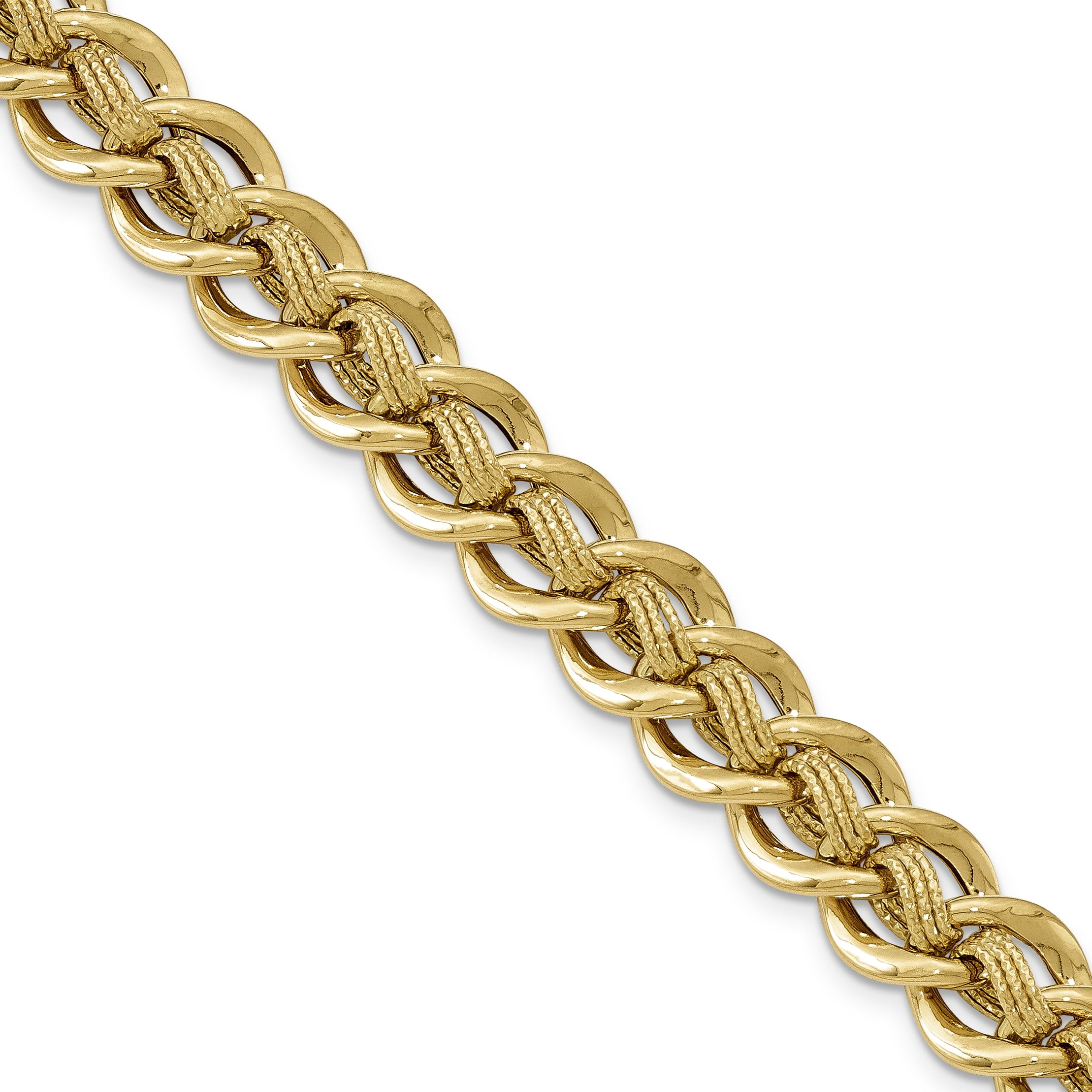 14K Yellow Gold Polished and Textured with 0.75 inch Extension