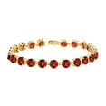 thumbnail image 1 of 14K Yellow Gold Prong Set Round Garnet Bracelet 12 CT TGW January Birthstone Jewelry, 1 of 1