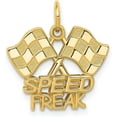 thumbnail image 1 of 14K Yellow Gold Racing Flags SPEED FREAK Charm - 20mm, 1 of 6