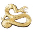 thumbnail image 1 of 14K Yellow Gold Rattle Snake Pendant - 29 mm, 1 of 3