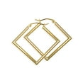 thumbnail image 1 of 14K Yellow Gold Reversible Square Latchback Earrings, 1 of 3