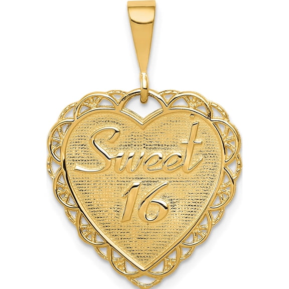 Jewelry by Sweet Pea 14K Yellow Gold Reversible Sweet 16 / Reach FOR THE Stars Charm