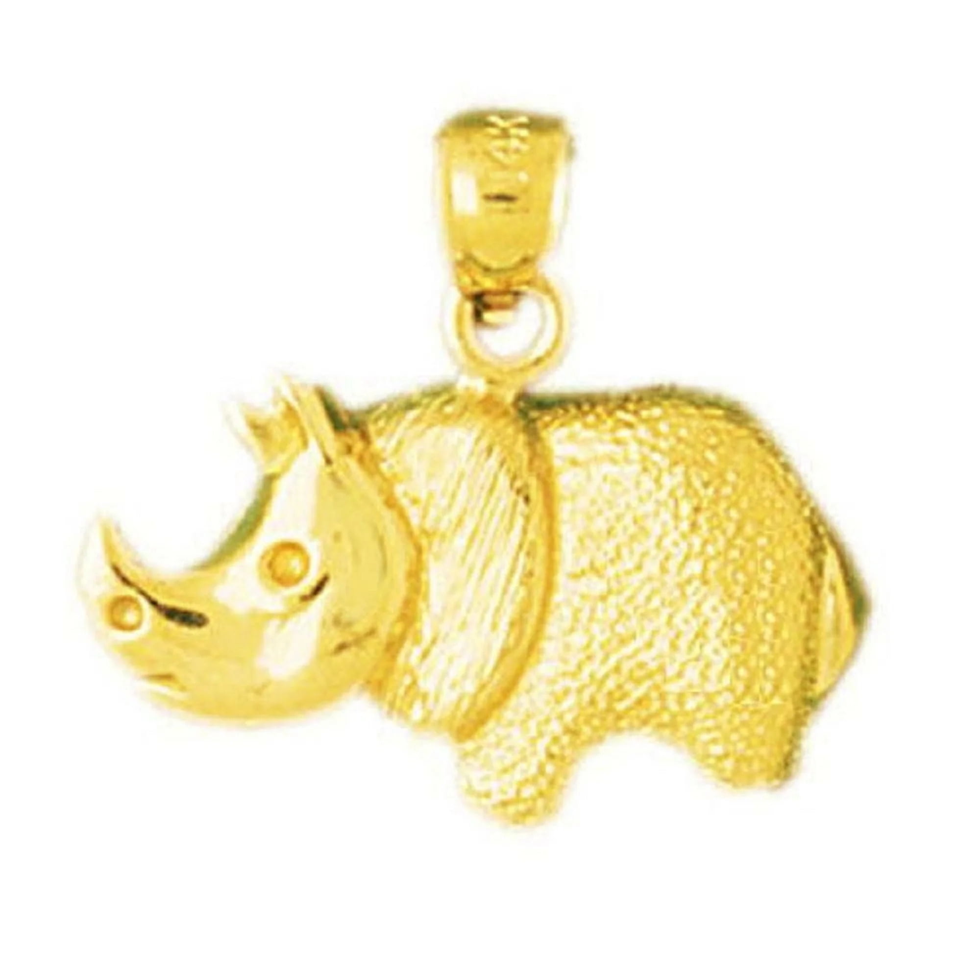 Gold store rhino pendant