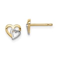 thumbnail image 1 of 14K Yellow Gold & Rhodium Plated Madi K Cut-Out Hearts Post Earrings, 1 of 7