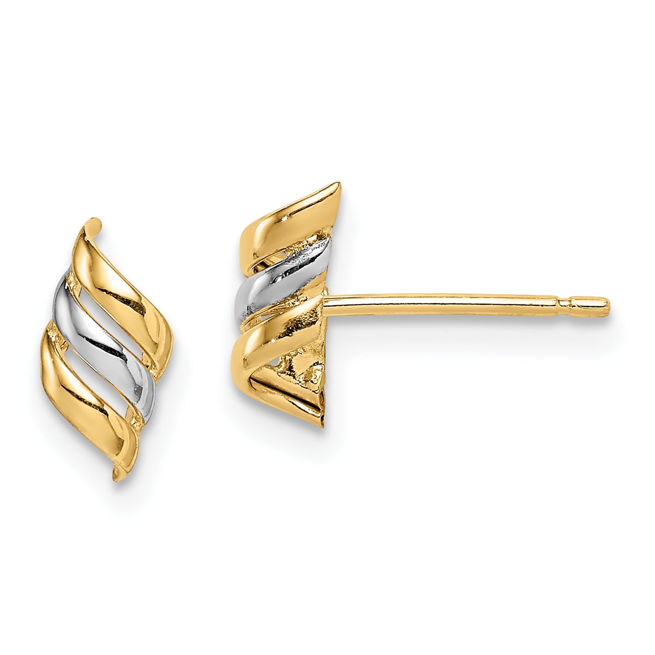 9ct gold rhodium plated deals earrings