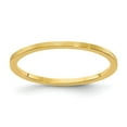 thumbnail image 1 of 14K Yellow Gold Ring Band 1.2mm Flat Satin Stackable, 1 of 4