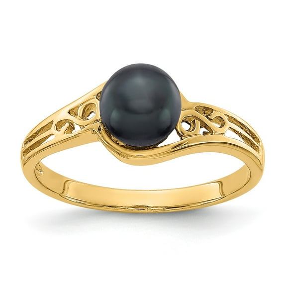 14K Yellow Gold Ring Band 2 to 6 mm (tapered), Size 6