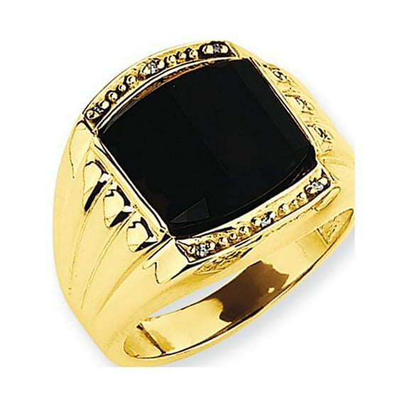 14K Yellow Gold Ring Band 4 to 16 mm (tapered), Size 6